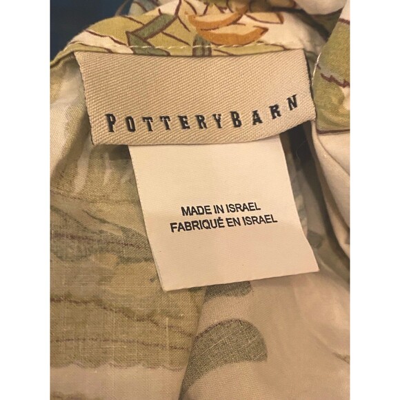 Pottery Barn Jacobean Floral Duvet Cover 3 Euro Shams Queen Sage Magnolia Rare🦩 - Picture 3 of 6
